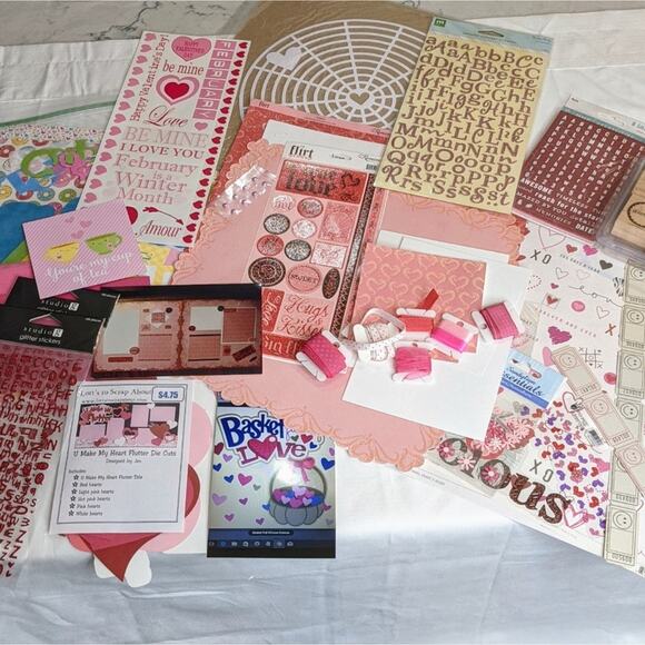 VALENTINE CRAFTY SCRAPBOOK BUNDLE #1 - Picture 1 of 15